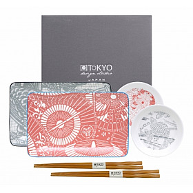 Tokyo Design Studio - Nippon Blue - Sushi Set 'Japan' with chopsticks