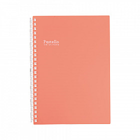 LIHIT LAB Pastello Twist Note Notebook - A5 - 30 pages - Ruled - Pastel Red