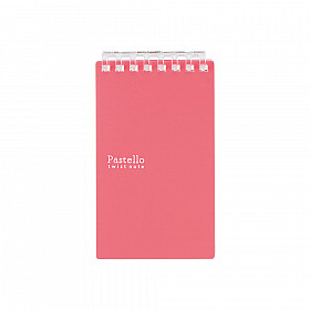 LIHIT LAB Pastello Twist Memo Mini Notebook - A7+ - 40 pages - Squared - Pastel Rouge
