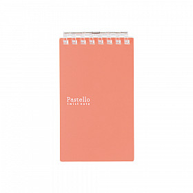 LIHIT LAB Pastello Twist Memo Mini Notebook - A7+ - 40 pages - Squared - Pastel Red