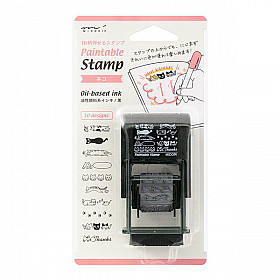 Midori Pre-Inked Rotating Stamp - Cats