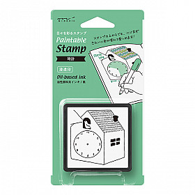 Midori Pre-Inked Stamp - Clock