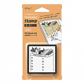 Midori Pre-Inked Stamp - Shopping List