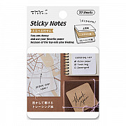 Midori Sticky Notes - 3 Types of Paper - 70 Sheets - Plain