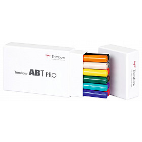 Tombow ABT PRO Alcohol-based Marker - Basic Colours - Set of 12