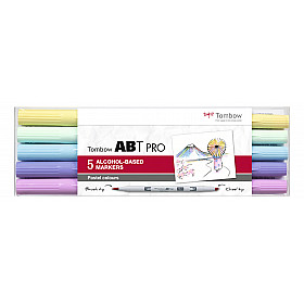Tombow ABT PRO Alcohol-based Marker - Pastel Colours - Set of 5