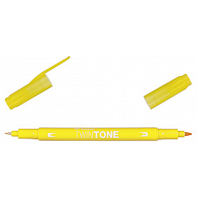 Tombow TwinTone Marker - Rainbow Colours - Yellow