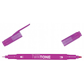 Tombow TwinTone Marker - Rainbow Colours - Fuchsia Pink