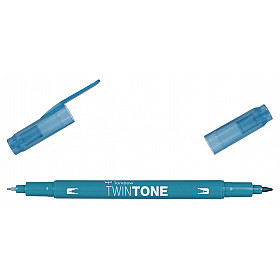 Tombow TwinTone Marker - Rainbow Colours - Turquoise Blue