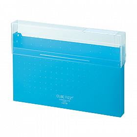 LIHIT LAB Cube Fizz Top Opening Storage Case - A4 - Blue