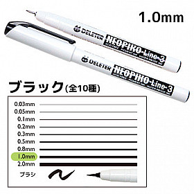 Deleter NEOPIKO Line-3 Pigment Ink Fineliner - 1.0 mm - Black