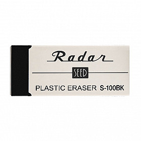 SEED Radar S-100BK Plastic Eraser - Large - Black