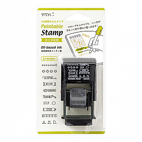 Midori Pre-Inked Rotating Stamp - Daily Life Record