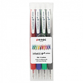 * Penac Inketti Gel Ink Pen - Fine - Set of 4