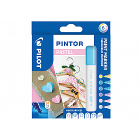 * Pilot Pintor Pigment Ink Paint Marker - Pastel Mix - Medium - Set of 6
