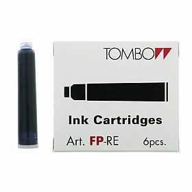 Tombow FP-300RE Fountain Pen Ink Cartridges - Box of 6 - Blue