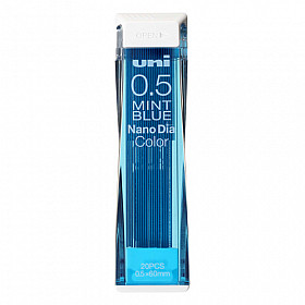 Uni-ball Nano Dia Color Pencil Lead - 0.5 mm - Mint Blue