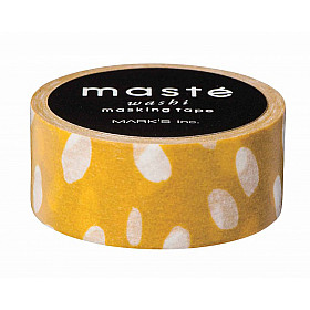 Mark's Japan Maste Washi Masking Tape - Mustard-Dot Drops (Limited Edition)