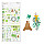 Midori Diary Stickers - Colors: Green