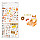 Midori Diary Stickers - Colors: Brown