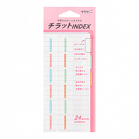 Midori Index Label Chiratto - Colorful Patterns - Set of 24