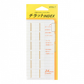 Midori Index Label Chiratto - Gold Patterns - Set of 24