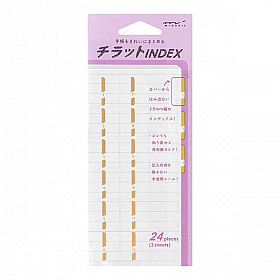 Midori Index Label Chiratto - Gold Numbers - Set of 24