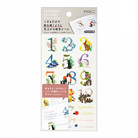 Midori Transfer Stickers for Journaling - Monthly Numbers