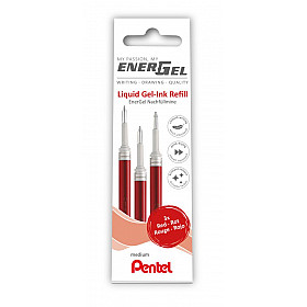 Pentel Energel LR7 Refill - 0.7 - Red - Set of 3