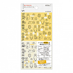 Midori Talking Diary Stickers - Forest Animals