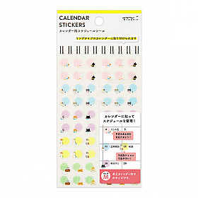 Midori Calendar Stickers - Cats Medium