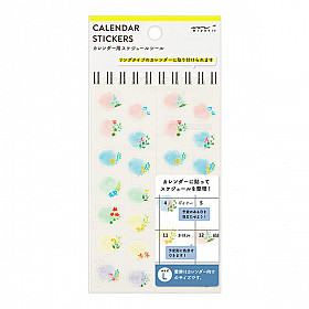 Midori Calendar Stickers - Flowers Large