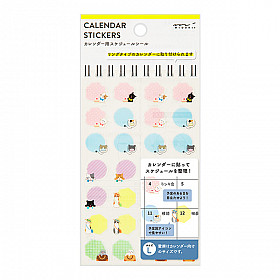 Midori Calendar Stickers - Cats Large