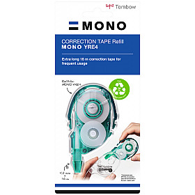 Tombow MONO CT-YRE4 Correction Tape Roller Refill - 4.2 mm - Green