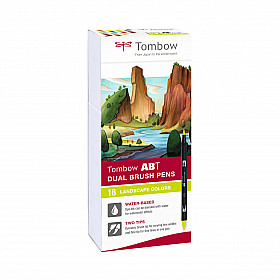 Tombow ABT Dual Brush Pen - Landscape Colours - Set of 18