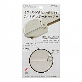 Midori Aluminium Cardboard Cutter & Carton Opener - Silver