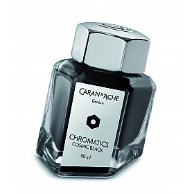 Caran d'Ache Chromatics Fountain Pen Ink - 50 ml - Cosmic Black