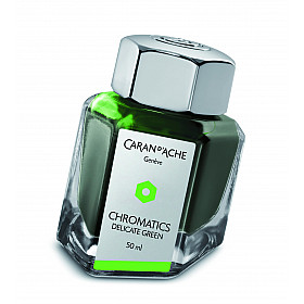 Caran d'Ache Chromatics Fountain Pen Ink - 50 ml - Delicate Green