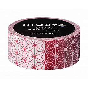 Mark's Japan Maste Washi Masking Tape - Red Asanoha // Japanese (Limited Edition)