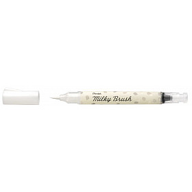 Pentel XGFH Dual Milky Brush Pen - Pastel White