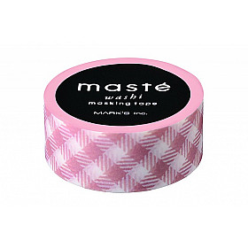 Mark's Japan Maste Washi Masking Tape - Pink-Beige Checkered (Limited Edition)
