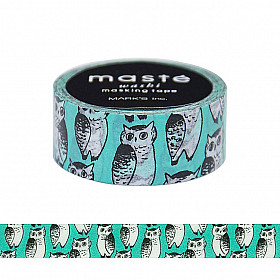 Mark's Japan Maste Washi Masking Tape - Owl (Marble Sud x Maste Limited Edition)