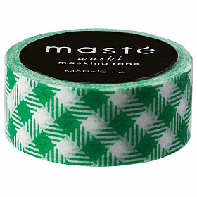 Mark's Japan Maste Washi Masking Tape - Check Basic - Green (Limited Edition)