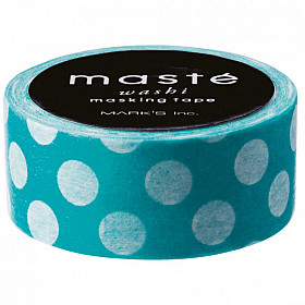 Mark's Japan Maste Washi Masking Tape - Dot Basic - Turquoise (Limited Edition)