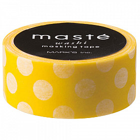 Mark's Japan Maste Washi Masking Tape - Dot Basic - Yellow (Limited Edition)