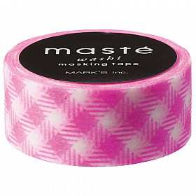 Mark's Japan Maste Washi Masking Tape - Check Basic - Neon Magenta (Limited Edition)