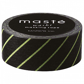 Mark's Japan Maste Washi Masking Tape - Stripe Basic - Black (Limited Edition)