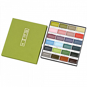 Kuretake Gansai Tambi Water Colouring Brush Set - 24 Colors - Set II (New Colours)