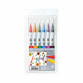Kuretake ZIG Clean Color Real Brush Pen - Basic Colors - Set of 12