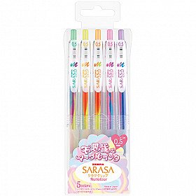 Zebra Sarasa Clip Gel Ink Pen - Marble Color - Set of 5